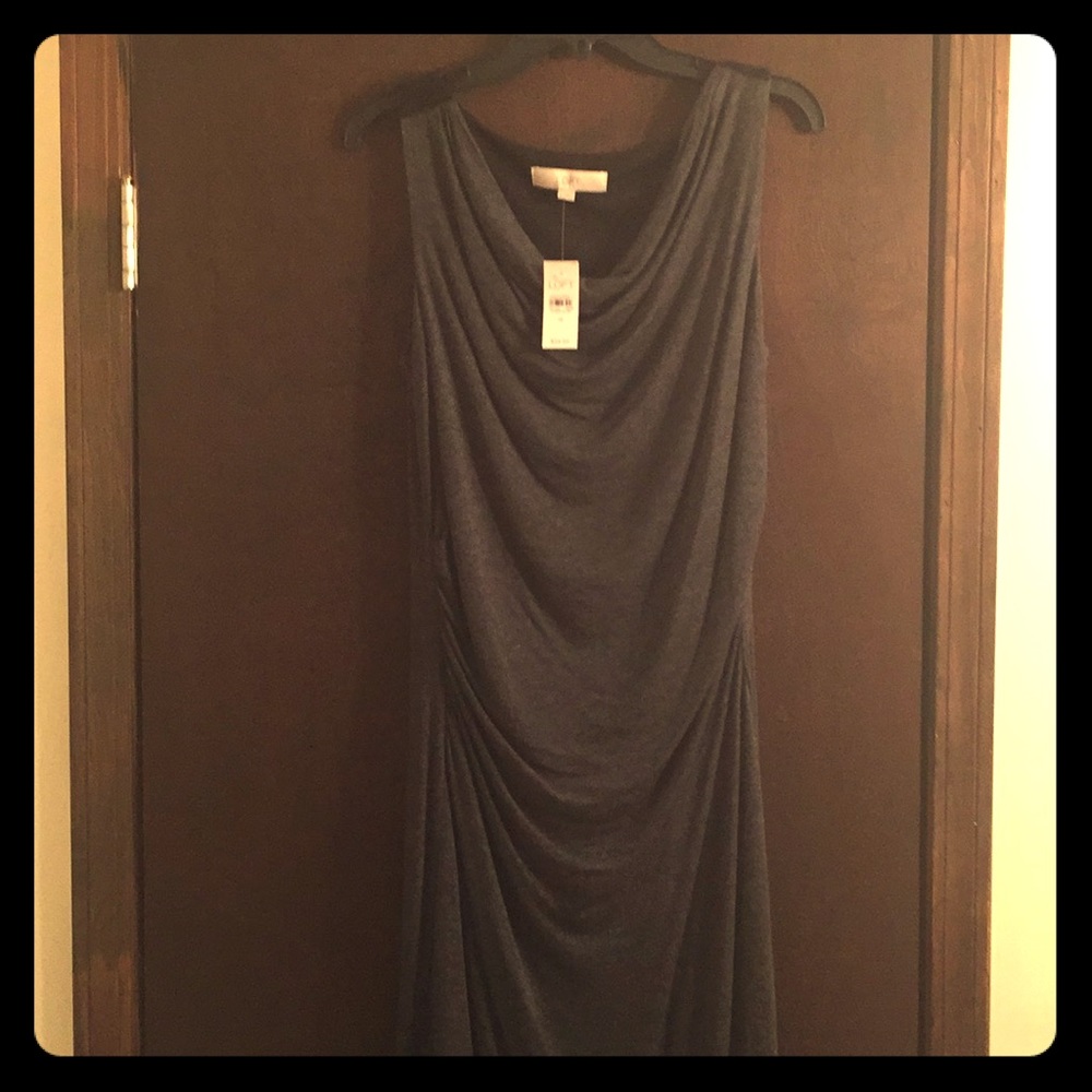 Beautiful gray sleeveless dress-The Loft